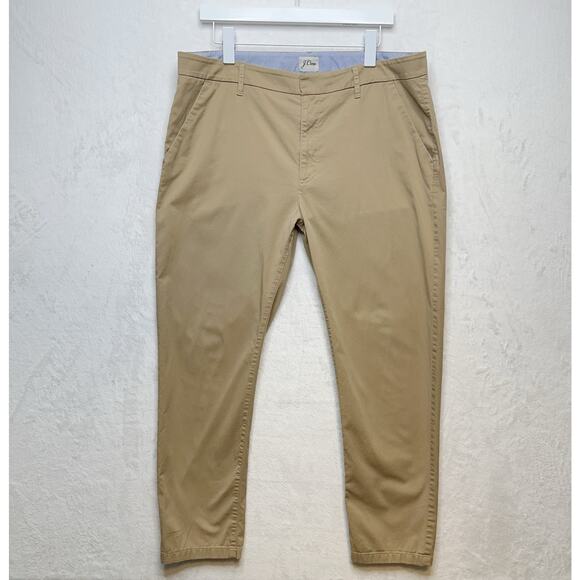 J Crew Slim Boyfriend Chino Pants Khaki Tan Classic Preppy Staple Capsule 32/14 - Picture 3 of 11